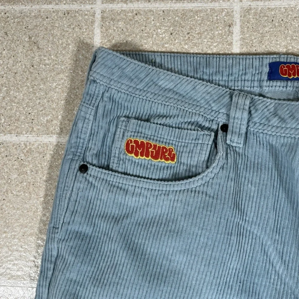 Empyre Corduroy Pants Mens 34x30 Blue Relax Corduroy Baggy Skateboarding Grunge - Picture 3 of 9